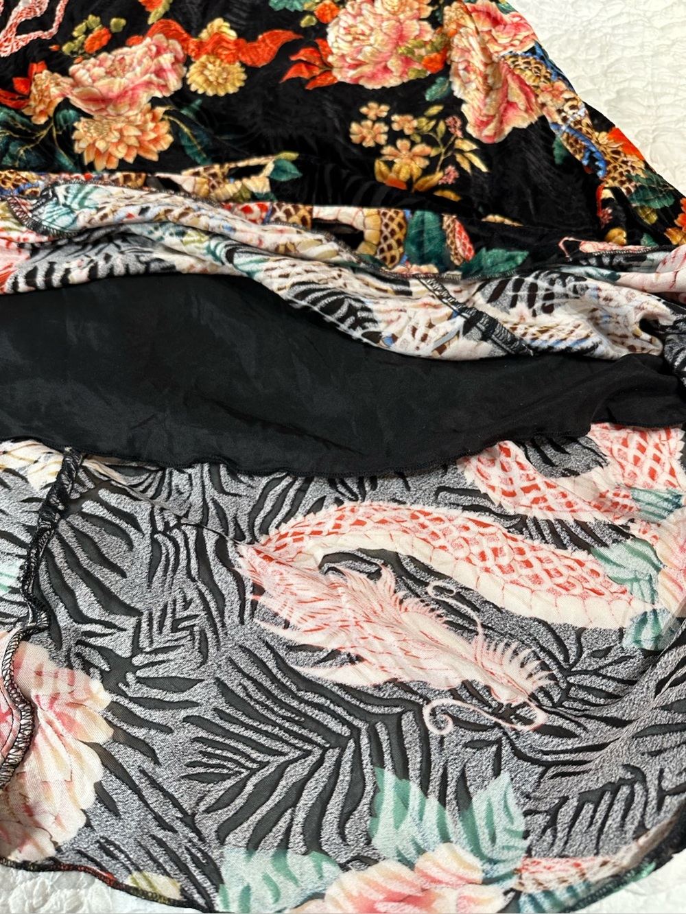 FARM RIO Kanako V-Neck Spaghetti Strap Maxi Dress Burnout Velvet Floral Sz M NWT - Picture 16 of 16